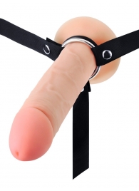 Мужской полый страпон на регулируемых ремешках - 22 см. - Sex Expert - купить с доставкой в Севастополе