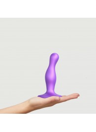 Фиолетовая насадка Strap-On-Me Dildo Plug Curvy size S - Strap-on-me - купить с доставкой в Севастополе