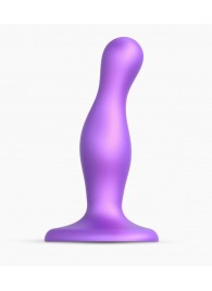Фиолетовая насадка Strap-On-Me Dildo Plug Curvy size S - Strap-on-me - купить с доставкой в Севастополе