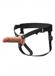 Телесный пустотелый фаллопротез 5’’ Hollow Silicone Strap-On - 14 см. - Pipedream - купить с доставкой в Севастополе