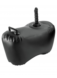 Черное надувное кресло с платформой для фиксации дилдо Body Dock Inflatable Love Seat - Pipedream - купить с доставкой в Севастополе
