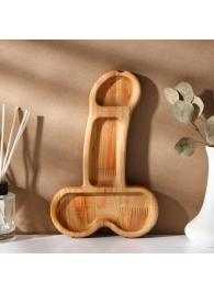 Деревянное блюдо для подачи в форме члена (25 х 16,5 х 1,7 см) - Сима-Ленд - купить с доставкой в Севастополе