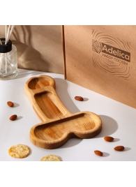 Деревянное блюдо для подачи в форме члена (25 х 16,5 х 1,7 см) - Сима-Ленд - купить с доставкой в Севастополе