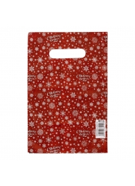 Красный подарочный новогодний пакет с вырубной ручкой (20х30 см) - Сима-Ленд - купить с доставкой в Севастополе