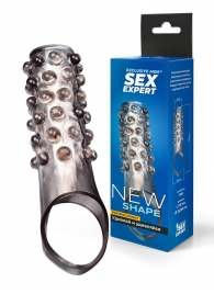 Дымчатая насадка на пенис с выпуклостями - 11 см. - Sex Expert - в Севастополе купить с доставкой