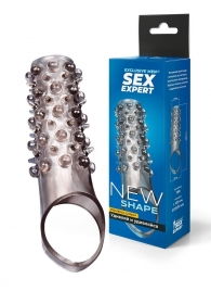 Дымчатая насадка на пенис с шипами и выпуклостями - 12 см. - Sex Expert - в Севастополе купить с доставкой