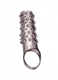 Дымчатая насадка на пенис с шипами и выпуклостями - 12 см. - Sex Expert - в Севастополе купить с доставкой