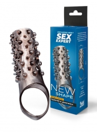 Дымчатая насадка на пенис с шипами и выпуклостями - 12,5 см. - Sex Expert - в Севастополе купить с доставкой