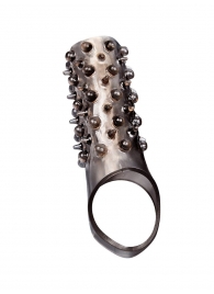 Дымчатая насадка на пенис с шипами и выпуклостями - 12,5 см. - Sex Expert - в Севастополе купить с доставкой