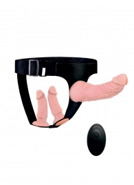 Женский страпон с 3 насадками и вибрацией - Erowoman-Eroman - купить с доставкой в Севастополе