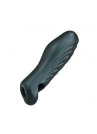 Серая силиконовая насадка на пенис с подхватом Manwan Ryzer - Manwan - в Севастополе купить с доставкой