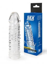 Прозрачная закрытая насадка на пенис - 17 см. - Sex Expert - в Севастополе купить с доставкой