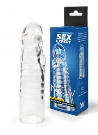 Прозрачная закрытая насадка на член - 15 см. - Sex Expert - в Севастополе купить с доставкой