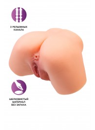 Телесный реалистичный мастурбатор-полуторс с 2 любовными входами - No Name - в Севастополе купить с доставкой