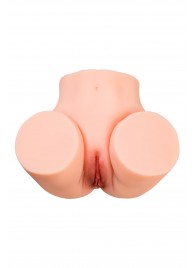 Телесный мастурбатор в форме попки с 2 любовными входами - No Name - в Севастополе купить с доставкой