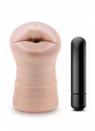 Телесный мастурбатор-ротик Nicole Vibrating Masturbator - Blush Novelties - в Севастополе купить с доставкой