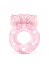 Розовое эрекционное виброкольцо с бабочкой - 1137 - в Севастополе купить с доставкой