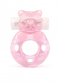 Розовое эрекционное виброкольцо в форме мишки - 1137 - в Севастополе купить с доставкой