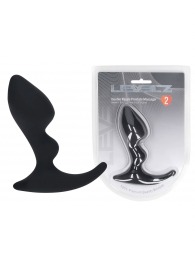 Черная анальная пробка для массажа простаты Double Ripple Silicone Prostate Massager - Shots Media BV - в Севастополе купить с доставкой