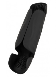 Черный вибромастурбатор с трехточечной стимуляцией Penis Trainer with 3 Point Stimulation - Orion - в Севастополе купить с доставкой