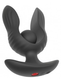 Черная расширяющаяся анальная пробка с вибрацией RC Inflatable Expander Plug with Vibration - Orion
