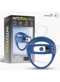 Синее интерактивное эрекционное виброкольцо Rank - Intoyou - в Севастополе купить с доставкой