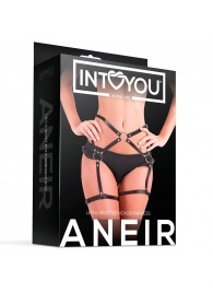 Черные стрепы на бёдра Aneir - Intoyou - купить с доставкой в Севастополе