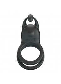 Черное перезаряжаемое виброкольцо Goodwin - Baile - в Севастополе купить с доставкой