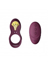 Фиолетовое эрекционное виброкольцо Bayek с пультом ДУ - Zalo - в Севастополе купить с доставкой