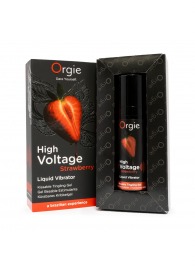 Жидкий вибратор Orgie High Voltage Strawberry - 15 мл. - ORGIE - купить с доставкой в Севастополе