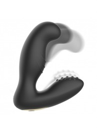 Черный вибромассажер простаты с ротацией и пультом ДУ - Ibiza - в Севастополе купить с доставкой