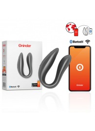 Черный вибратор для пар с управлением через приложение - Oninder