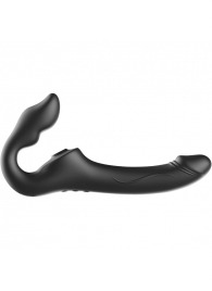 Черный безремневой страпон с 3 моторами - Ibiza - купить с доставкой в Севастополе