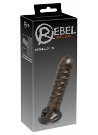 Насадка на пенис Rebel smoke с рёбрышками и отверстием под мошонку - Orion - в Севастополе купить с доставкой