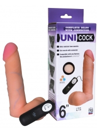 Фаллическая насадка Харнесс UNICOCK 6  с вибрацией - 18 см. - LOVETOY (А-Полимер) - купить с доставкой в Севастополе