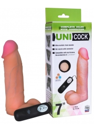 Фаллическая насадка Харнесс UNICOCK 7  с вибрацией - 19 см. - LOVETOY (А-Полимер) - купить с доставкой в Севастополе
