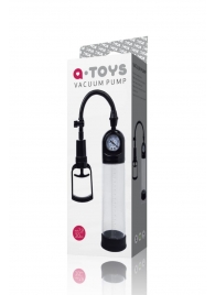 Чёрная вакуумная помпа A-toys с манометром и прозрачной колбой - A-toys - в Севастополе купить с доставкой