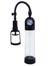 Чёрная вакуумная помпа A-toys с манометром и прозрачной колбой - A-toys - в Севастополе купить с доставкой