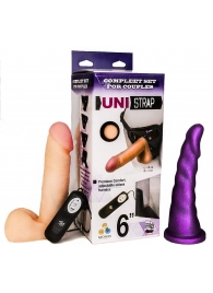 Вибрострапон с двумя насадками UniStrap - 18 и 18 см. - LOVETOY (А-Полимер) - купить с доставкой в Севастополе