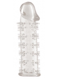 Гелевая прозрачная насадка с шипами - 12 см. - Toyfa Basic - в Севастополе купить с доставкой