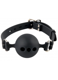 Силиконовый кляп-шар с отверстиями для дыхания Silicone Breathable Ball Gag Small - Pipedream - купить с доставкой в Севастополе