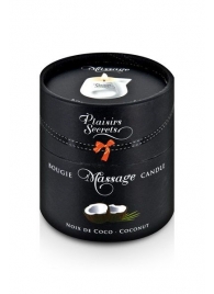 Массажная свеча с ароматом кокоса Bougie de Massage Gourmande Coco - 80 мл. - Plaisir Secret - купить с доставкой в Севастополе