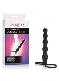 Насадка на пенис для двойного проникновения Silicone Beaded Double Rider - 14 см. - California Exotic Novelties - в Севастополе купить с доставкой