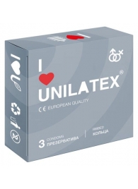 Презервативы с рёбрами Unilatex Ribbed - 3 шт. - Unilatex - купить с доставкой в Севастополе