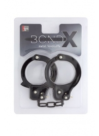 Чёрные наручники из листового металла BONDX METAL CUFFS BLACK - Dream Toys - купить с доставкой в Севастополе