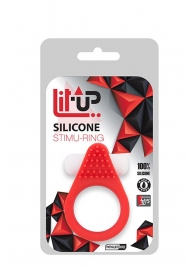 Красное эрекционное кольцо LIT-UP SILICONE STIMU RING 1 RED - Dream Toys - в Севастополе купить с доставкой