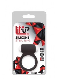 Чёрное эрекционное виброкольцо LIT-UP SILICONE STIMU RING 3 BLACK - Dream Toys - в Севастополе купить с доставкой