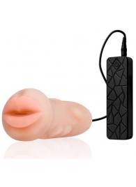 Мастурбатор-ротик с вибрацией REALSTUFF VIBRATING MASTURBATOR MOUTH - Dream Toys - в Севастополе купить с доставкой