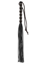 Чёрная мини-плеть из резины Rubber Mini Whip - 22 см. - Blush Novelties - купить с доставкой в Севастополе