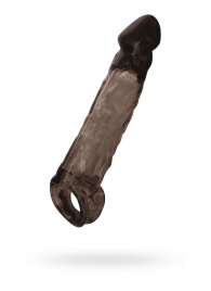 Чёрная насадка на пенис Tс подхватом - 19,5 см. - ToyFa - в Севастополе купить с доставкой